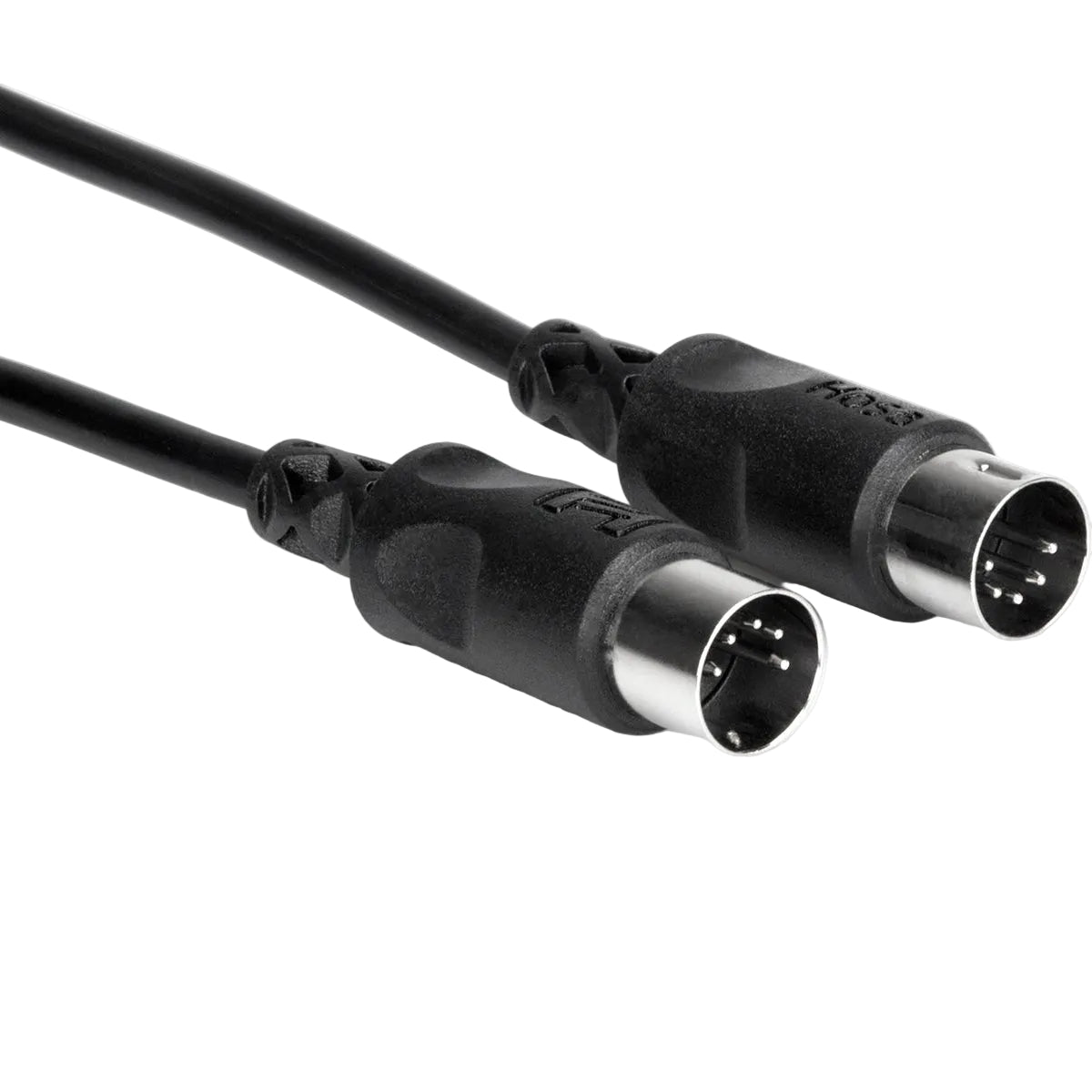 Hosa MID-301BK MIDI Cable 0.3m, full cable view