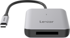 Lexar CFexpress Type B Card Reader LRW510U with USB-A and USB-C ports for fast data transfer and reliable card access.