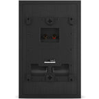 DALI Sonik On-Wall in-wall outdoor speakers with sleek black design, mounted on a wall for premium sound experience.