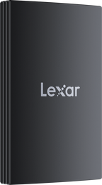 Lexar Armor 700 portable SSD external drive with rugged design and USB-C connection, showing the compact drive and protective casing.