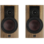 DALI Dali Rubikore 2 passive bookshelf speakers with black enclosures and front grille for high-quality home audio.