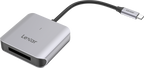 Lexar CFexpress Type B Card Reader LRW510U with USB-A and USB-C ports for fast data transfer from memory cards.