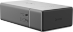 Lexar Workflow Go docking station with two module bays, USB hub and multiple connection ports for data transfer and device management.