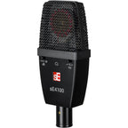 sE Electronics sE4100 condenser microphone with metal grille and shock mount, designed for studio recording and vocals