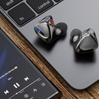 FiiO FX17 in-ear headphones with black and silver design, featuring multiple ear tips and inline remote for high-quality audio.