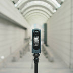 Ricoh Theta X 360-degree video camera with dual lenses and compact design, ideal for immersive 3D content creation.