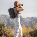 Wandrd Prvke Zip video equipment bag with multiple compartments and padded straps, designed for camera gear storage.