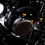 FiiO FT7 wired headphones with over-ear design, black color, and cushioned ear cups for comfortable listening.