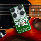 Electro Harmonix Nano Bass Big Muff Pi 2 guitar pedal with black casing and control knobs, designed for bass guitar effects.