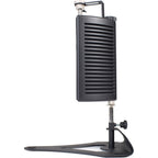 sE Electronics guitaRF reflection filter for guitar recording, showing the adjustable metal frame and acoustic foam panels.