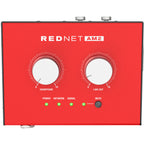 Focusrite RedNet AM2 studio monitor controller with front panel controls and multiple input options for professional audio setup