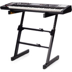 Hercules Stands KS400B keyboard stand with adjustable support arms and sturdy metal construction for music performance.