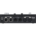 Focusrite RedNet X2P audio interface with multiple input and output ports, professional-grade audio equipment.