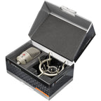 Neumann TLM 107 condenser microphone studio set with microphone and accessories on a professional recording setup.