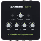 Samson QH4 headphone preamps with sleek design and multiple output options for optimal audio performance.