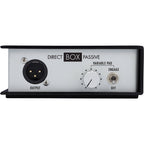 Warm Audio WA-DI-P DI box with sturdy metal enclosure and input/output jacks for musical instrument signal connection.