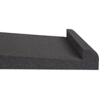 Gator Studio Monitor Isolation Pads placed on studio monitor stands for sound isolation and improved audio quality.