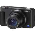 Sony ZV-1 video camera with flip-out screen and compact design, ideal for vlogging and high-quality video recording.