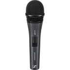 Sennheiser E 825-S dynamic microphone with metal grille and black body, ideal for live vocal performances