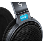 Sennheiser HD 600 studio headphones with open-back design and plush ear cups for professional audio listening.