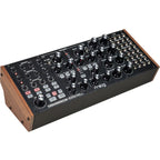 Moog Subharmonicon synthesizer with control knobs and patch points, featuring vintage-inspired design and analog audio output.