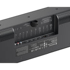Sennheiser Ambeo Soundbar Max with sleek black design, featuring multiple speaker drivers and control buttons on top.