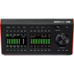 Focusrite RedNet R1 studio monitor controller with front panel controls and display, used for professional audio monitoring setup.