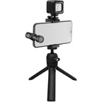 Rode Vlogger Kit USB-C Edition with portable microphone, smartphone mounting, and accessories for high-quality iOS and Android audio recording.