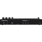 Elektron Octatrack MK2 black drum machine and sampler with touchscreen and control knobs, used for music production.