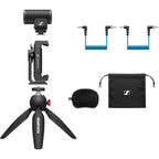 Sennheiser MKE 200 Mobile Kit with iOS and Android microphones for mobile recording, compact and portable for high-quality audio.