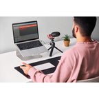 Rode Tripod 2 desktop microphone stand with adjustable tripod base and black finish, suitable for recording and broadcasting setups.
