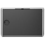 Bang & Olufsen Beosound Level wireless speaker shown in sleek black with fabric covering and touch controls.