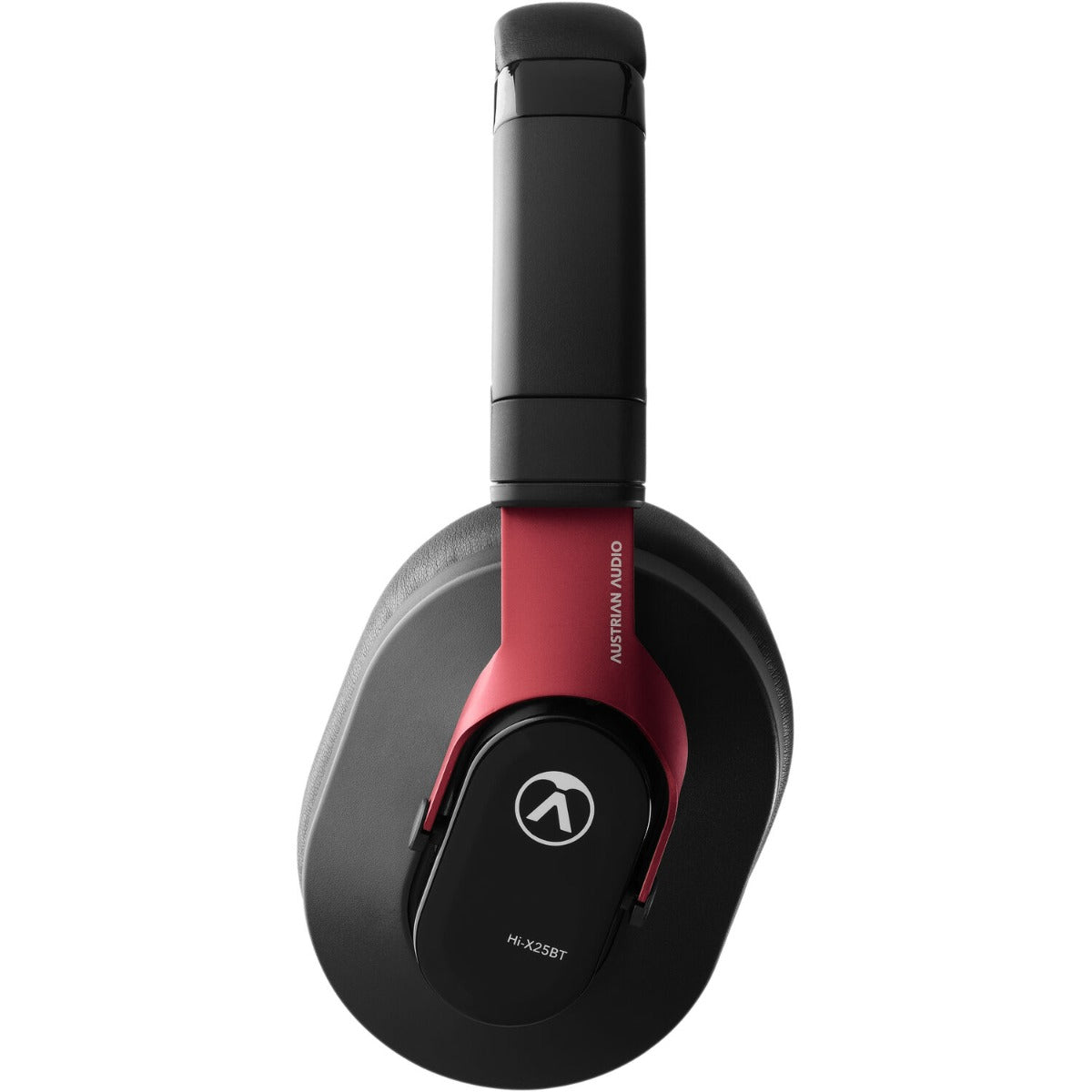 Austrian Audio Hi-X25BT wireless headphones with over-ear design and cushioned ear cups, black color, on a plain background.