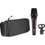 Austrian Audio OD505 dynamic microphone with black body and grille, ideal for live performances and studio recording.