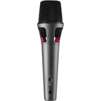 Austrian Audio OC707 condenser microphone with black body and grille, set against a neutral background.