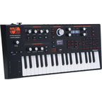 ASM Hydrasynth Explorer synthesizer with black control panel, multiple knobs, and keyboard keys visible in the image.