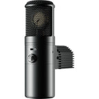 Warm Audio WA-8000 condenser microphone shown with its sleek design and professional build, ideal for studio recording.