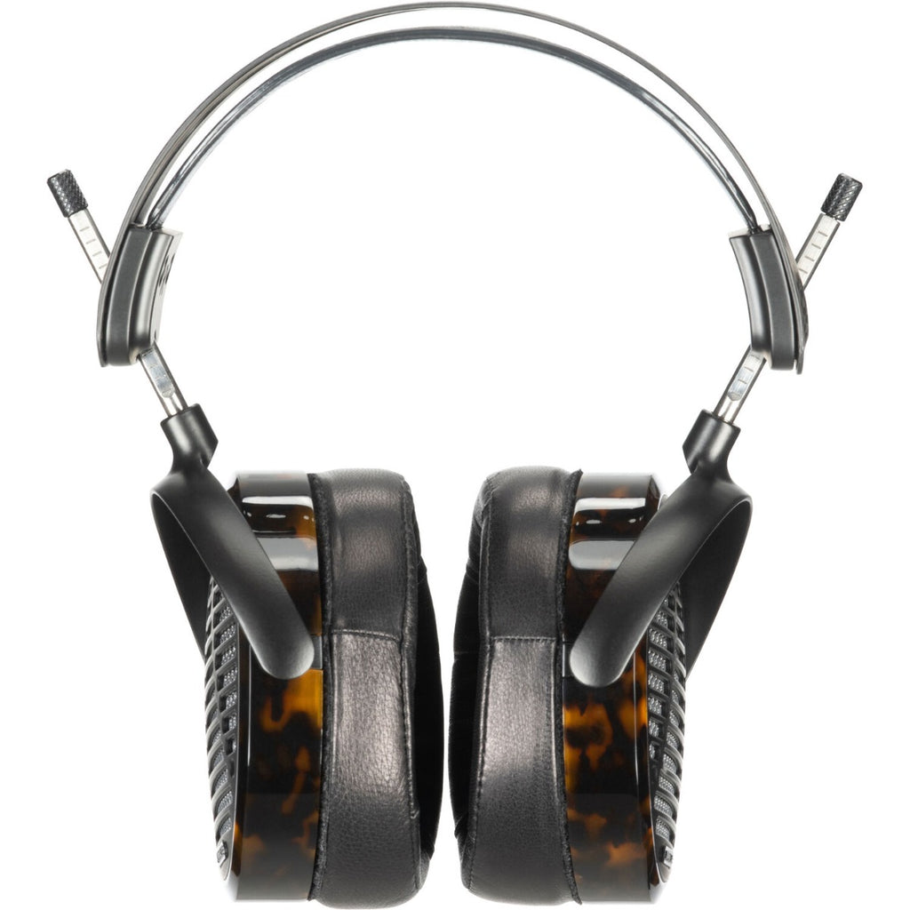 Audeze LCD-5 head-fi headphones with sleek design and comfortable ear cushions, showcasing premium audio craftsmanship.