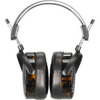 Audeze LCD-5 head-fi headphones with sleek design and comfortable ear cushions, showcasing premium audio craftsmanship.