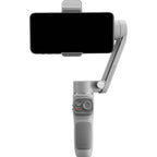 Zhiyun Smooth Q3 combo stabilizer and gimbal for smartphones, showing the device in use with adjustable handle and control buttons.