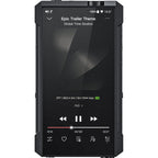 FiiO M17 portable music player with large screen and multiple control buttons, black sleek design.