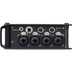 Zoom F8n Pro digital recorder with multiple input channels and a sleek design, ideal for professional audio recording.