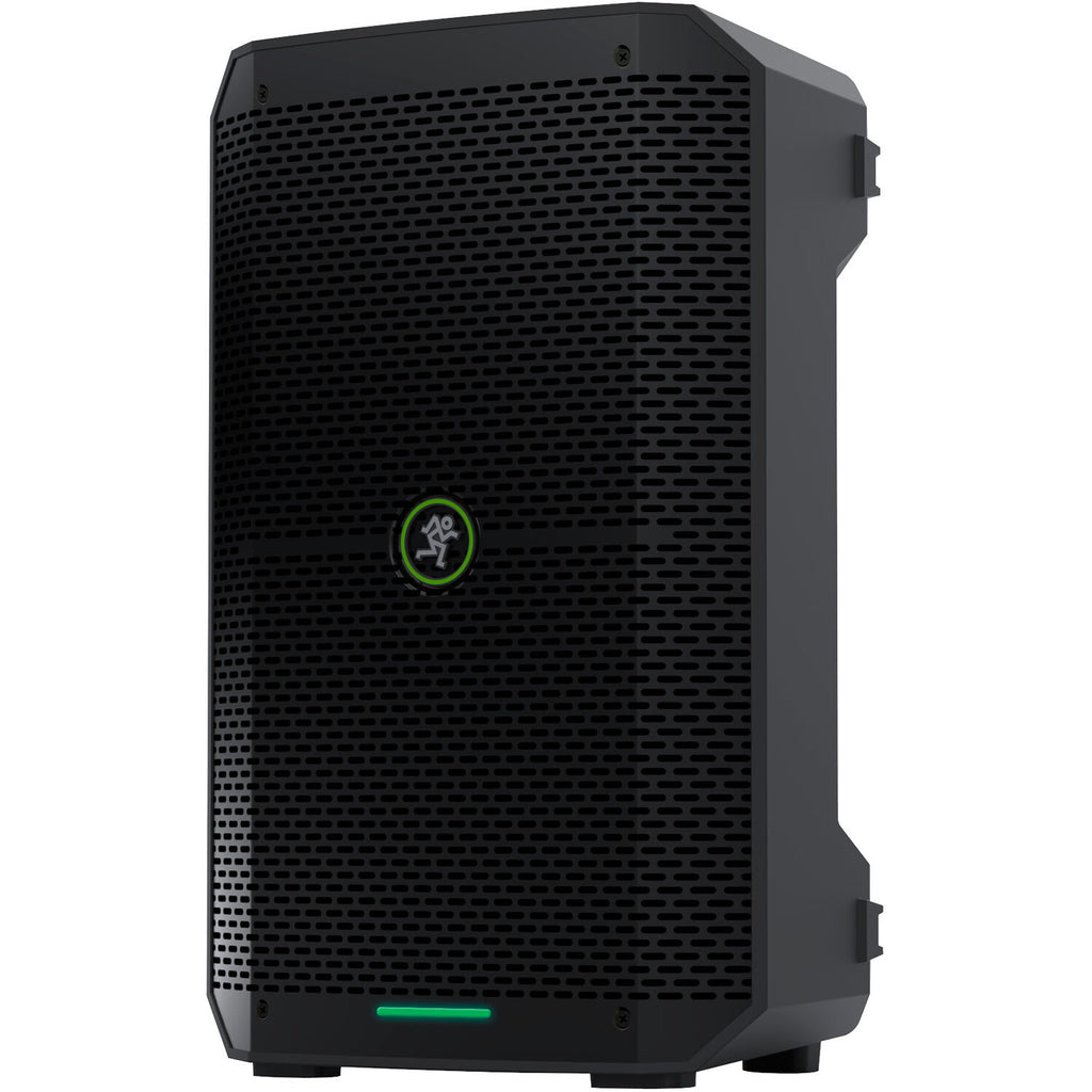 Mackie Thump GO portable PA speaker with built-in handles and control panel, ideal for live sound and events.