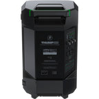Mackie Thump GO portable PA speaker with handle and control panel, designed for mobile sound reinforcement and live performances.