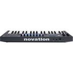 Novation FLkey 37 midi keyboard with illuminated keys and control knobs, ideal for music production and live performances.