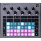Novation Circuit Rhythm drum machine and sampler with colorful buttons and compact design for music production.
