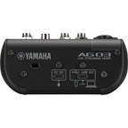 Yamaha AG03 MK2 digital mixer with intuitive controls and multiple input options for versatile audio mixing.
