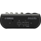 Yamaha AG06 MK2 digital mixer with multiple input channels and intuitive control layout for live sound and recording.