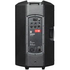HK Audio SONAR 115 Xi active loudspeaker with a sturdy black enclosure and built-in handles, ideal for professional audio setups.