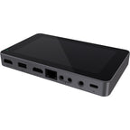 YoloLiv YoloBox Mini video monitor showing a compact screen with control buttons and ports, used for live streaming and video production.